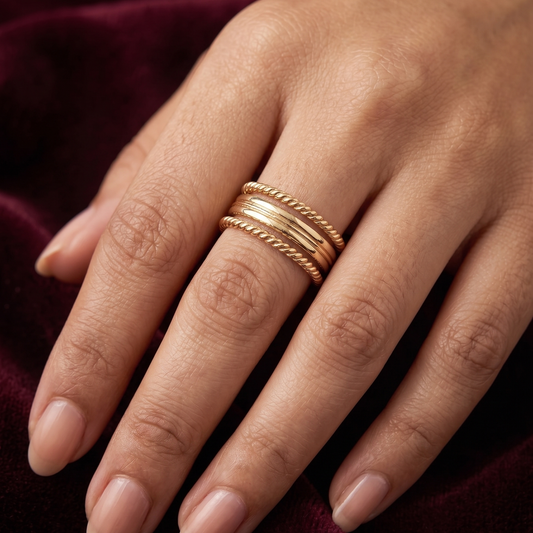 Twisted Stack Ring
