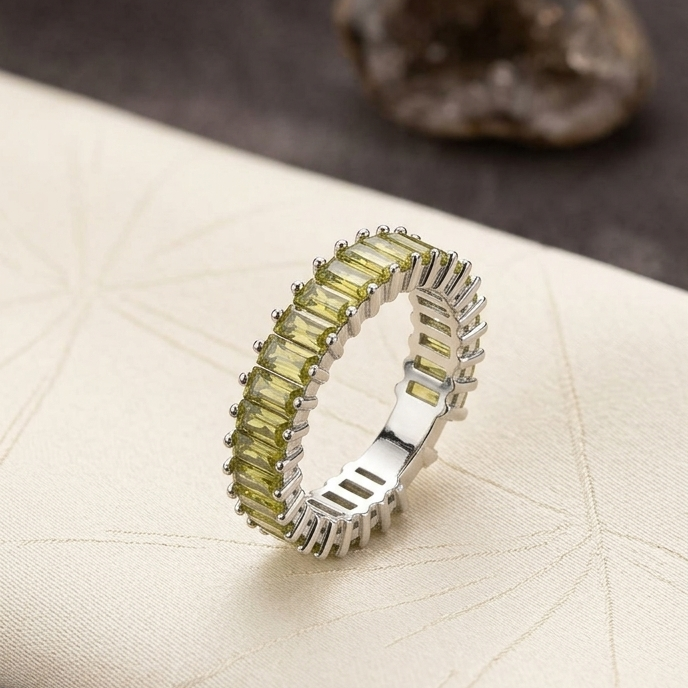 Olive Baguette Eternity Ring