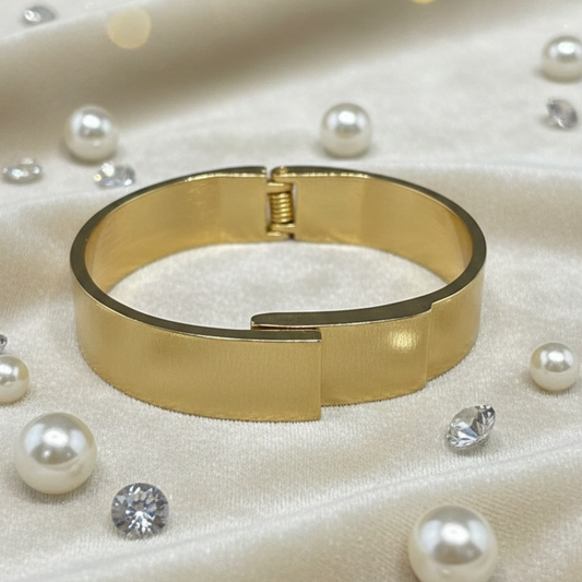 Classic Gold Sleek Cuff Bracelet