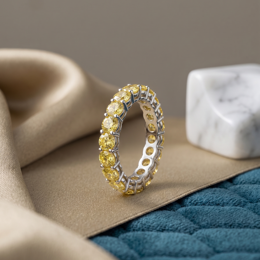 Golden Radiance Eternity Ring