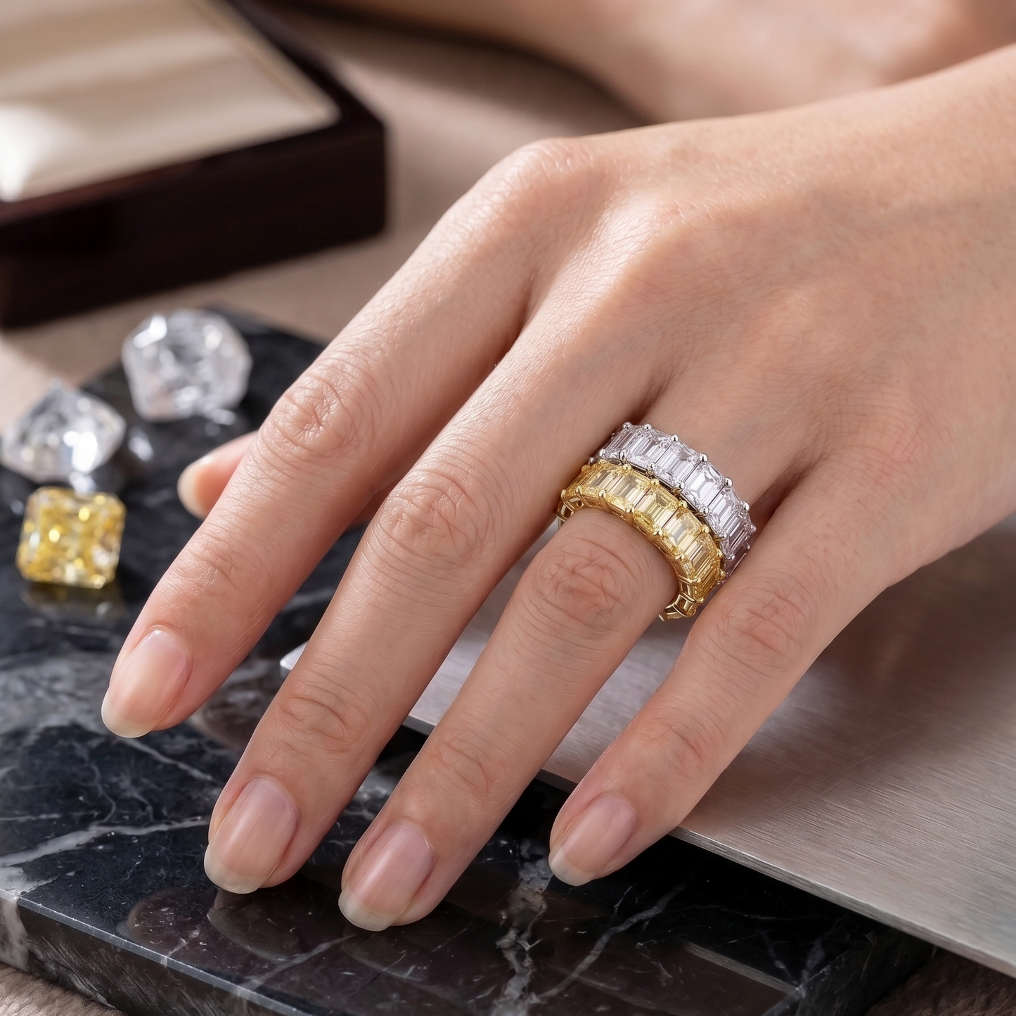 Crystal Harmony Rings