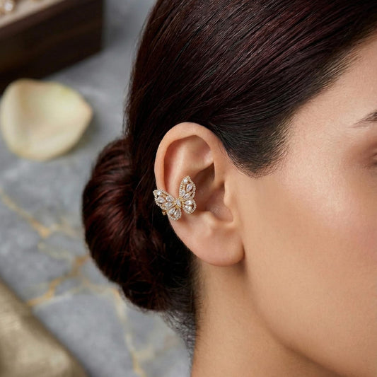 Crystal Butterfly Ear Cuff