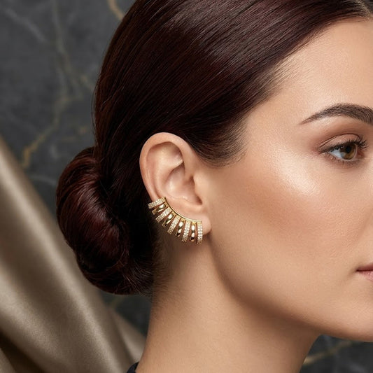 Radiant Gold Statement Ear Cuff