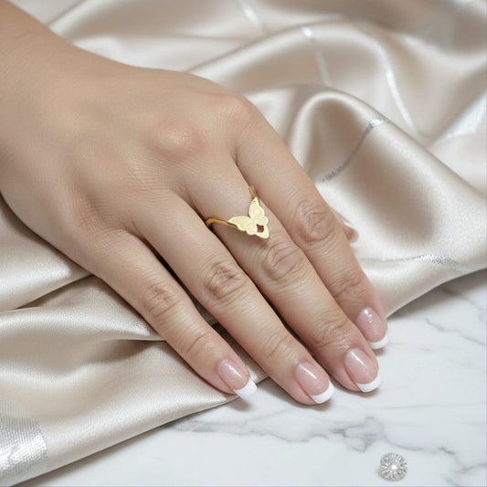 Butterfly Heart Open Ring
