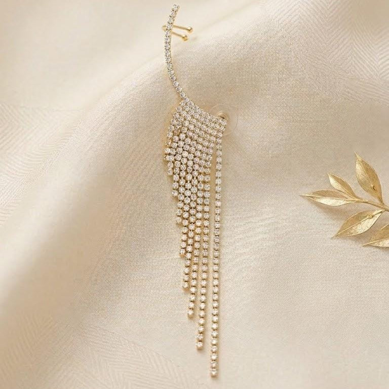 Crystal Veil Ear Cuff