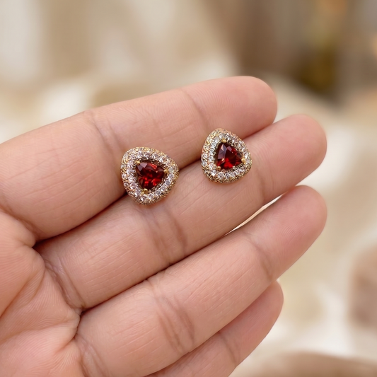 Ruby Glow Studs