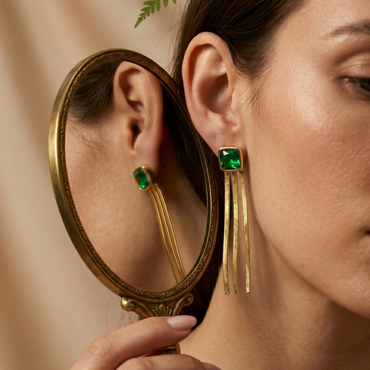 Emerald Cascade Earrings