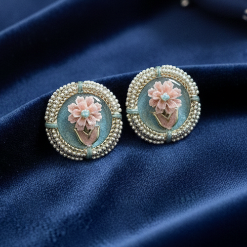 Blush Petal Handcrafted Studs