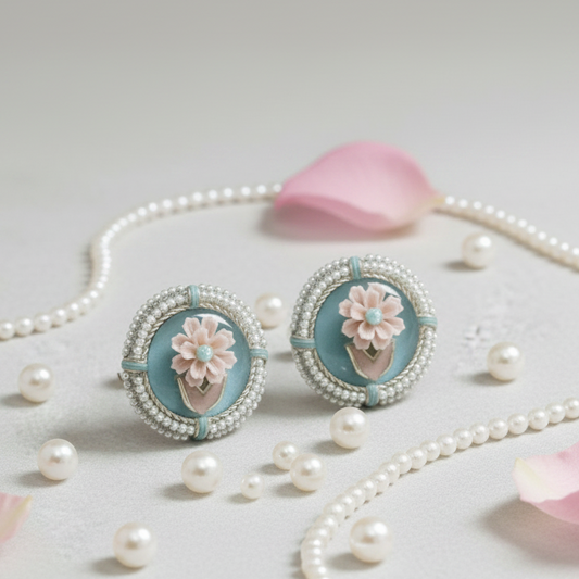 Blush Petal Handcrafted Studs