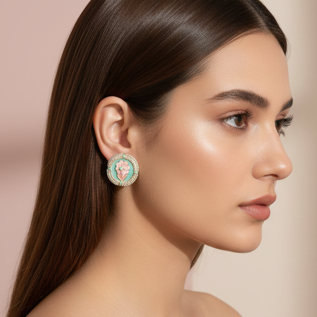 Blush Petal Handcrafted Studs