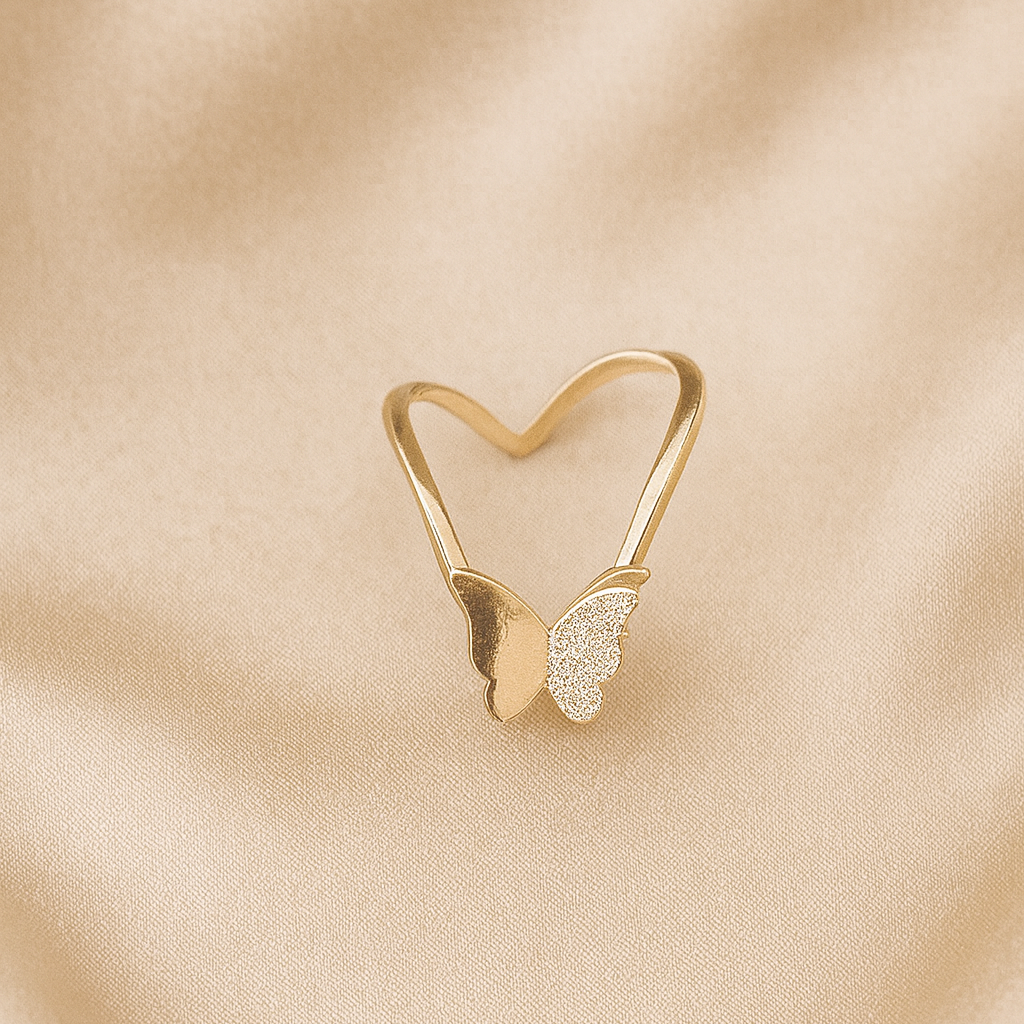 Butterfly Heart Open Ring