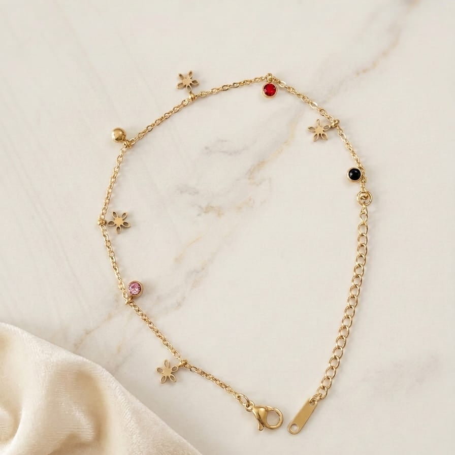 Celestial Bloom Charm Bracelet