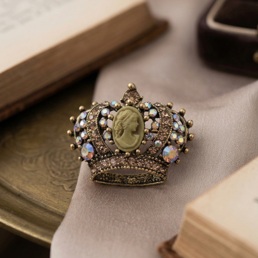 Crown Cameo Brooch