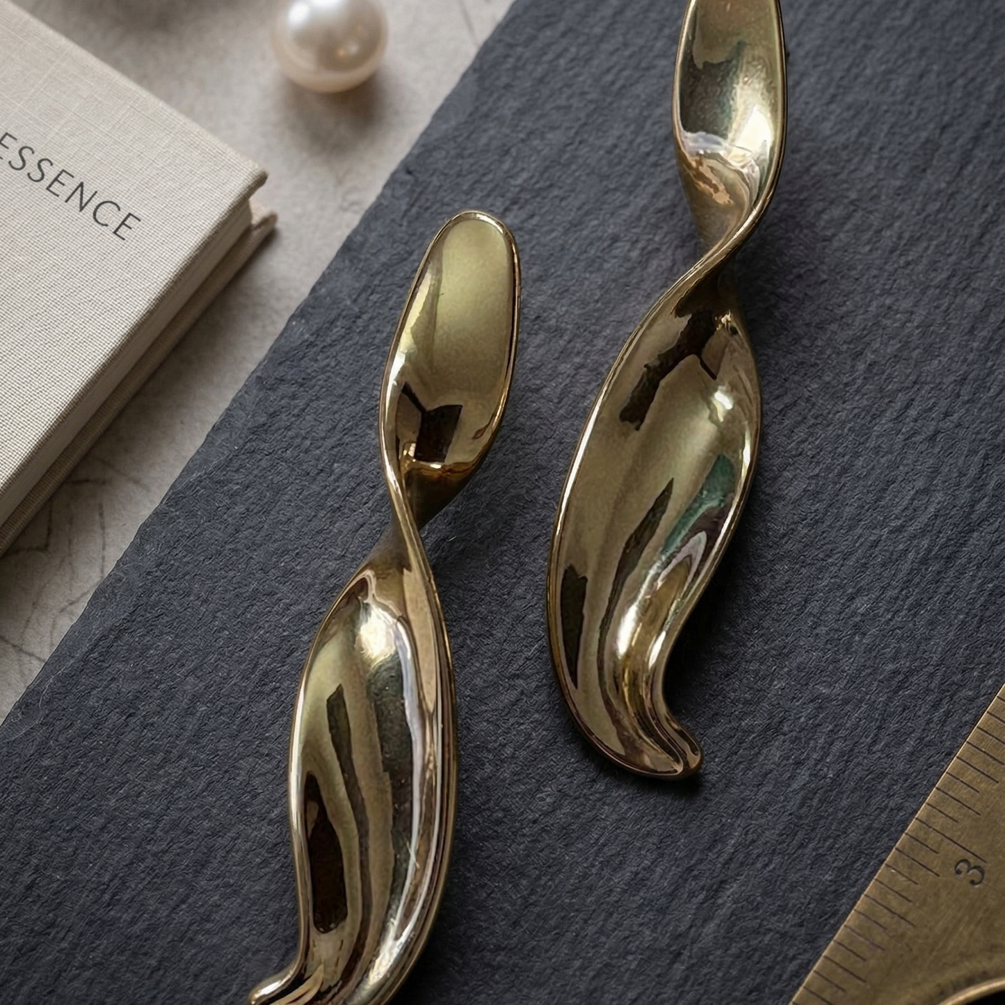 Fluid Gold Sculptural Earrings