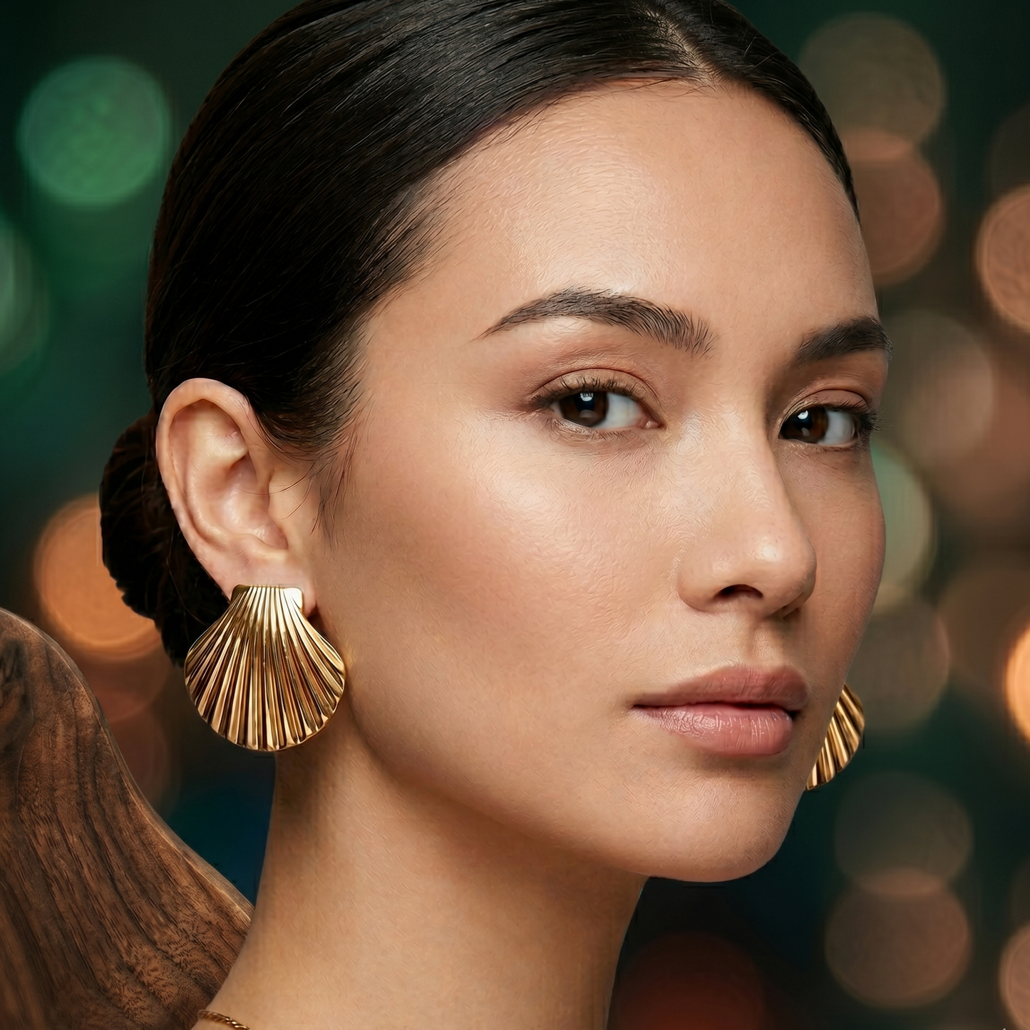 Golden Tide Shell Earring