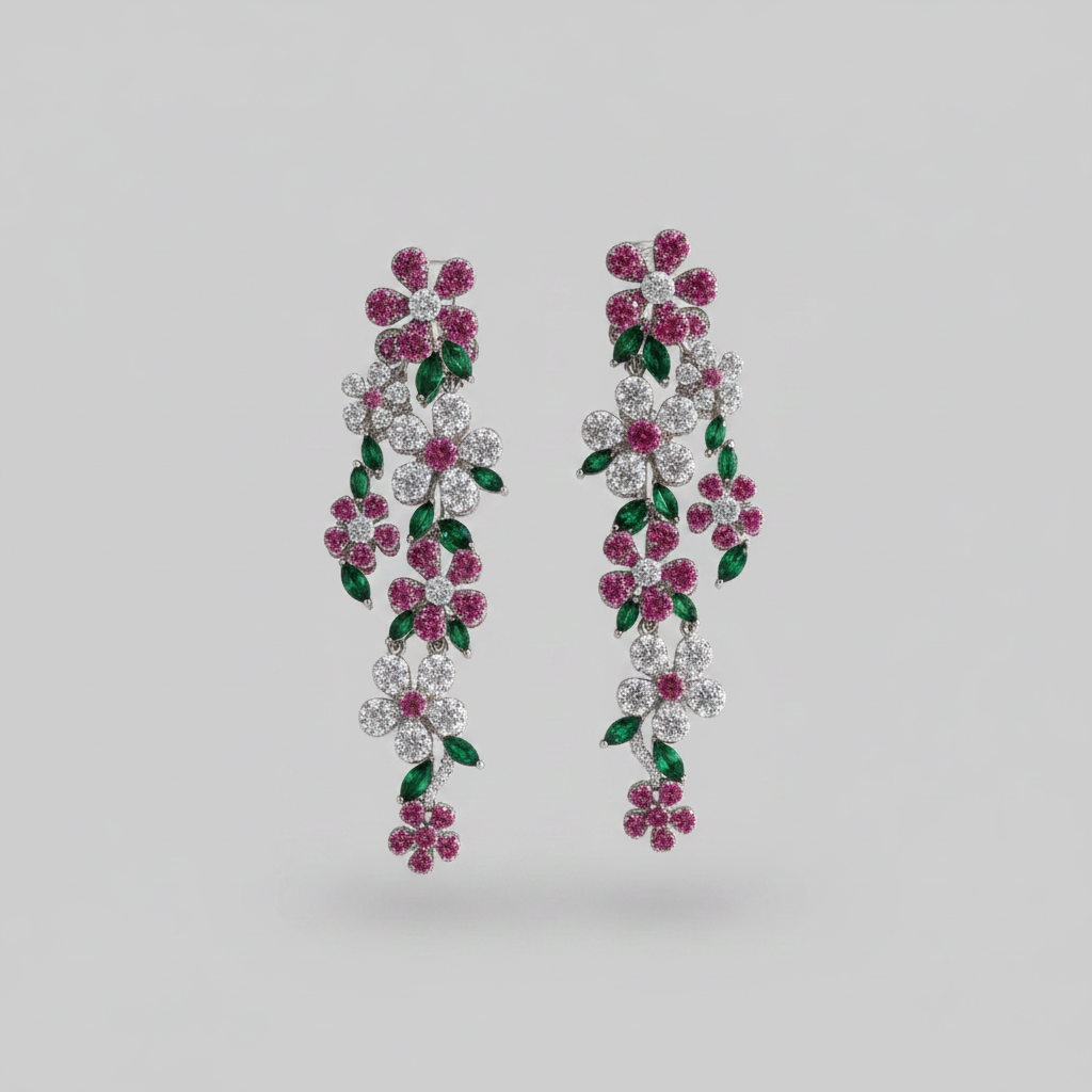 Floral Vine Luxury Drop Earrings