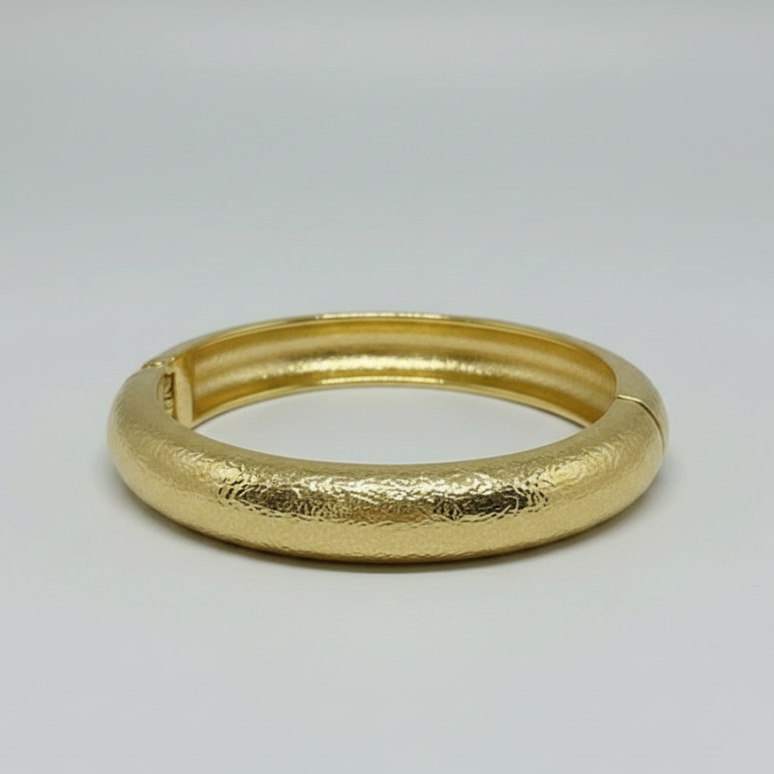 Textured Gold Finish Classic Bangle