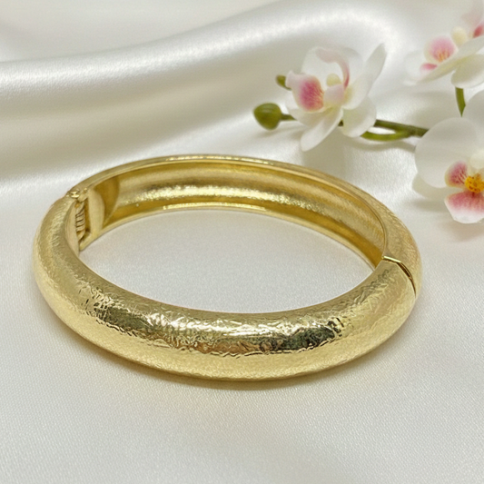 Textured Gold Finish Classic Bangle