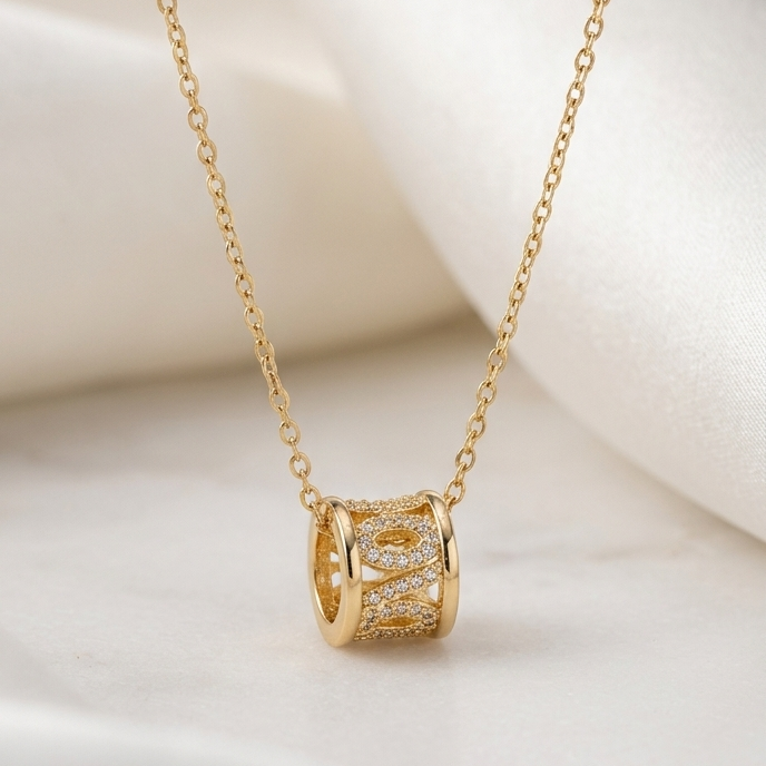 Gold Barrel Loveyou Neckchain