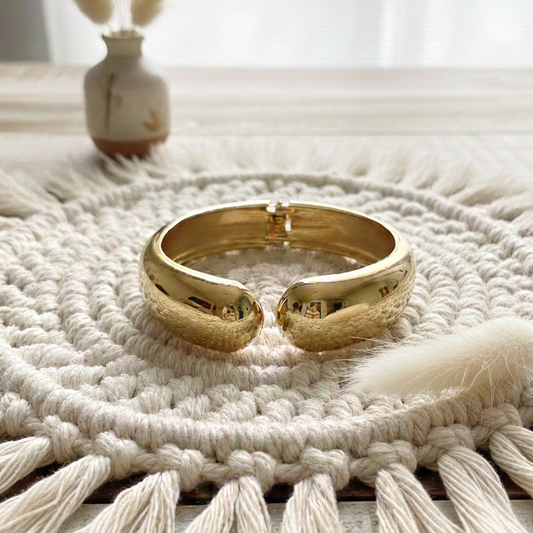 Polished Gold Statement Bracelet