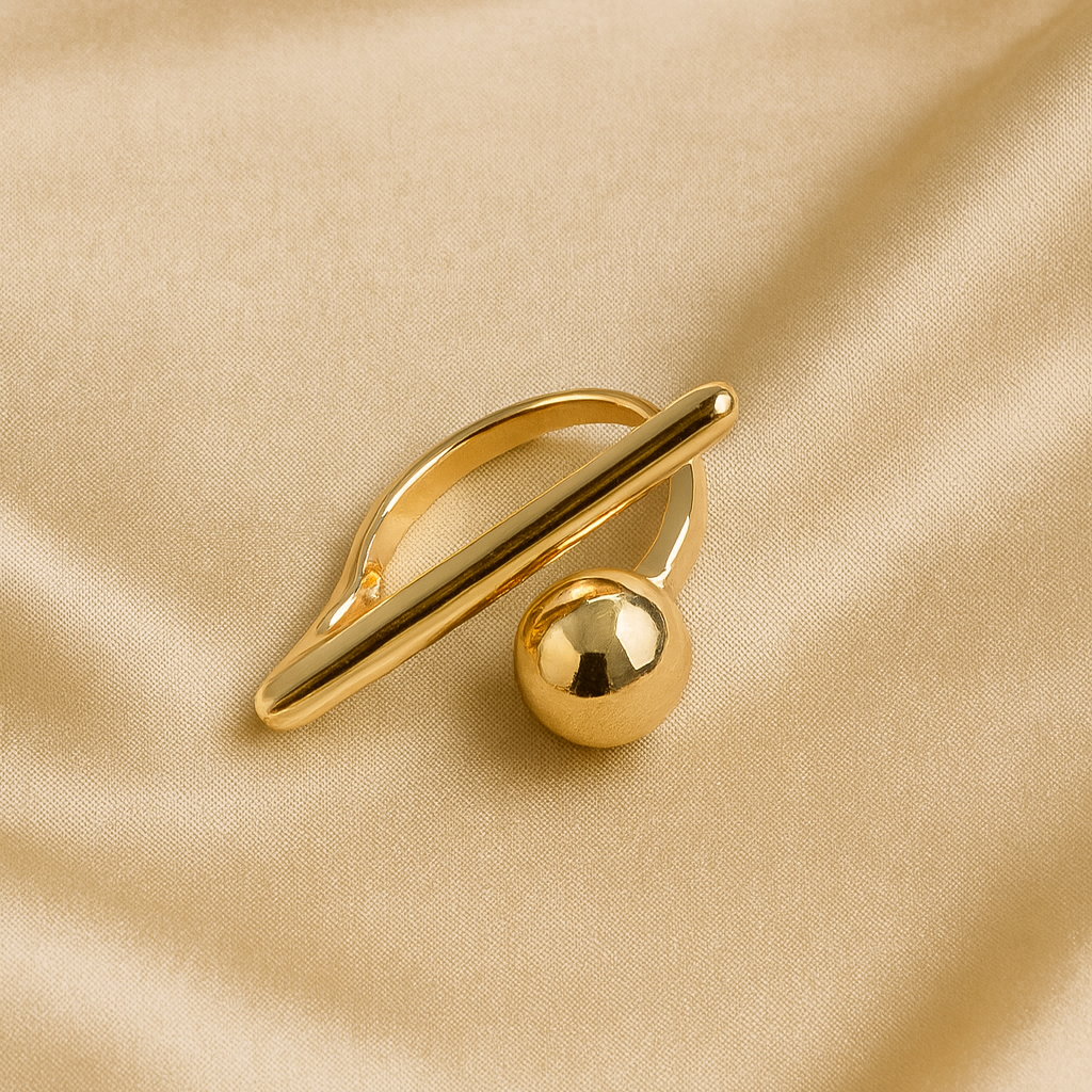 Gold Orbit Open Ring