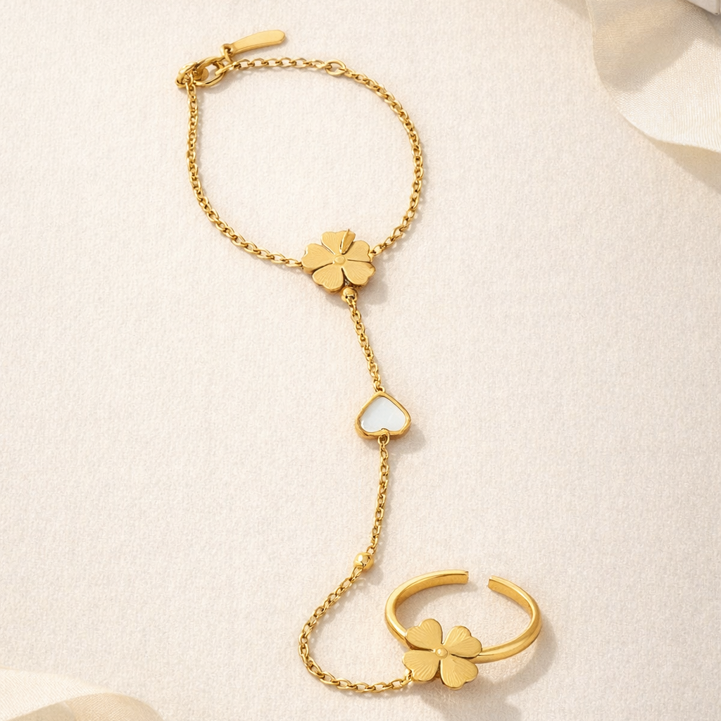 Golden Bloom Hand Chain