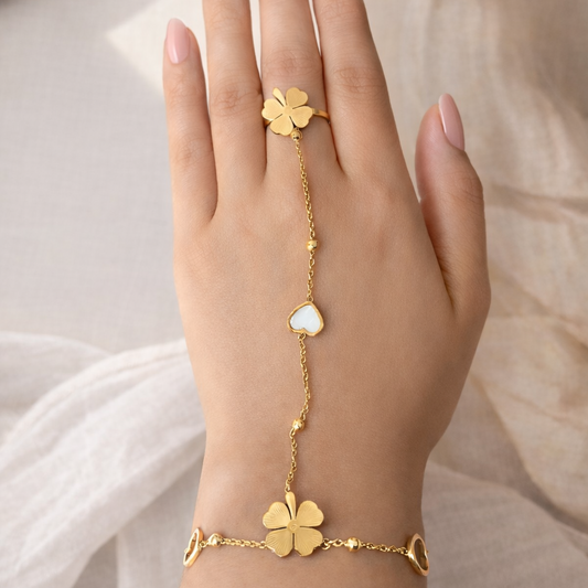 Golden Bloom Hand Chain