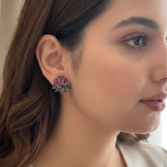 Royal Rose Crystal Studs