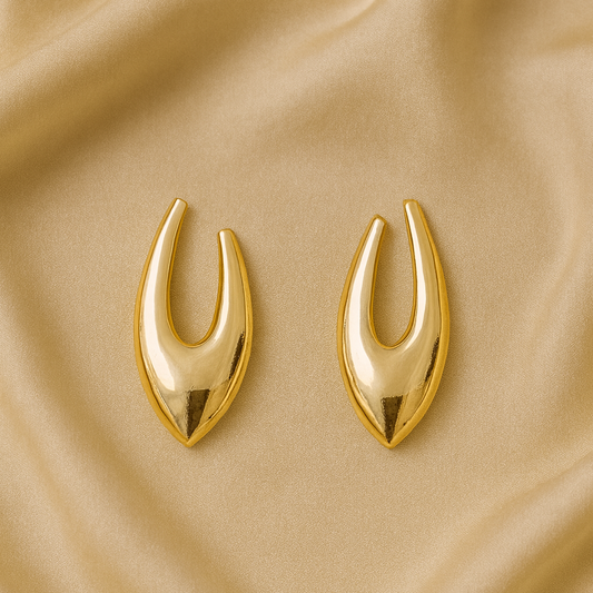 Golden Aura Sculpted Earrings